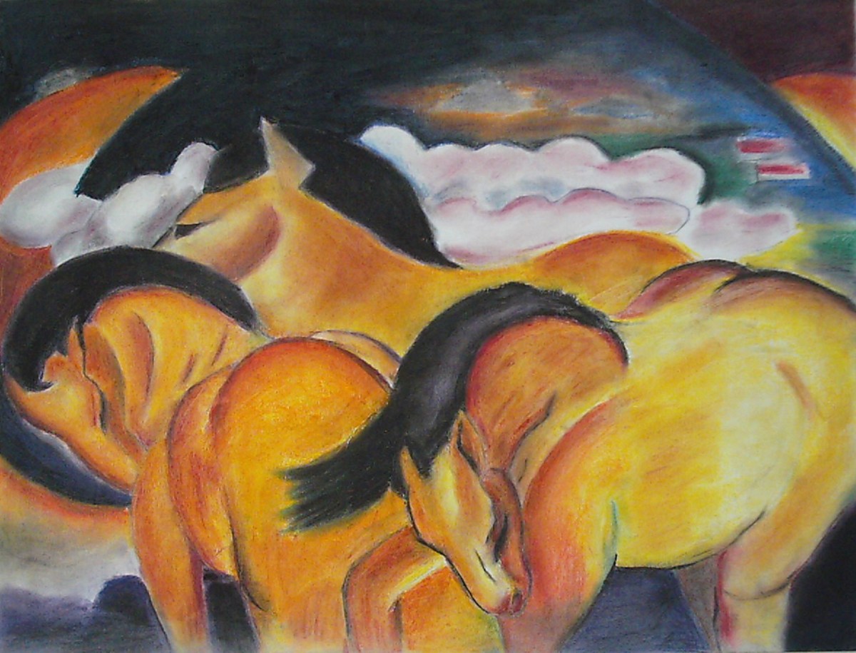 Pastel After a Franz Marc Painting