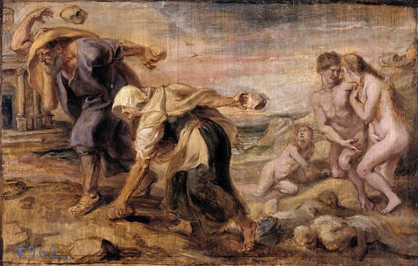 Deucalion and Pyrrha, Oil on panel, Peter Paul Reubens, 1636-37.