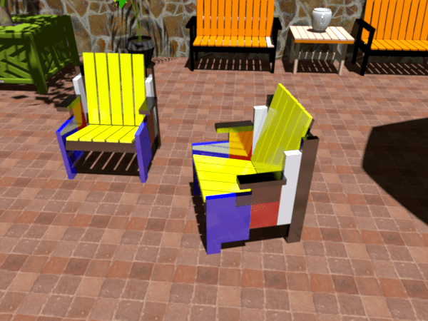 De Stijl Colored Chair