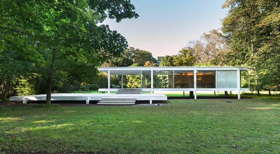 Farnsworth House, Ludwig Mies van der Rohe, Plano, Illinois, USA, Opened 1951.