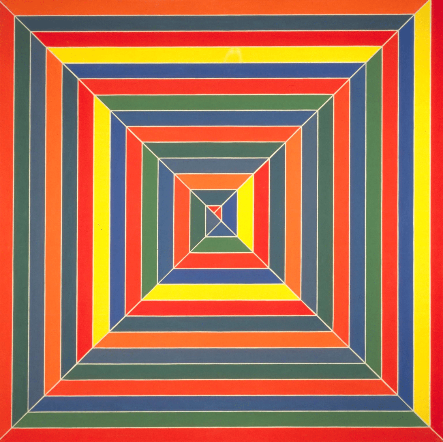 Hyena Stomp, Acrylic Polymer Paints on Canvas, Frank Stella, 1962.