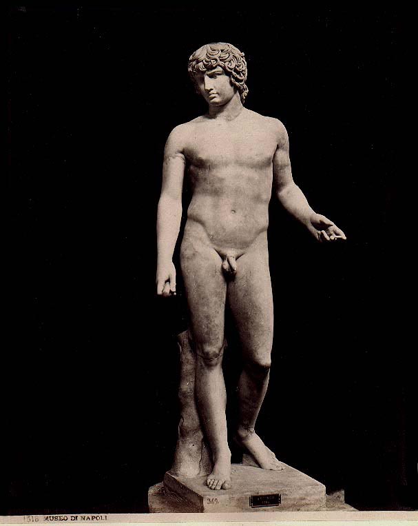 Sculpture of Antinous in the Farnese Collection, A re-elaboration of 2nd Century Copy of a Greek Original.