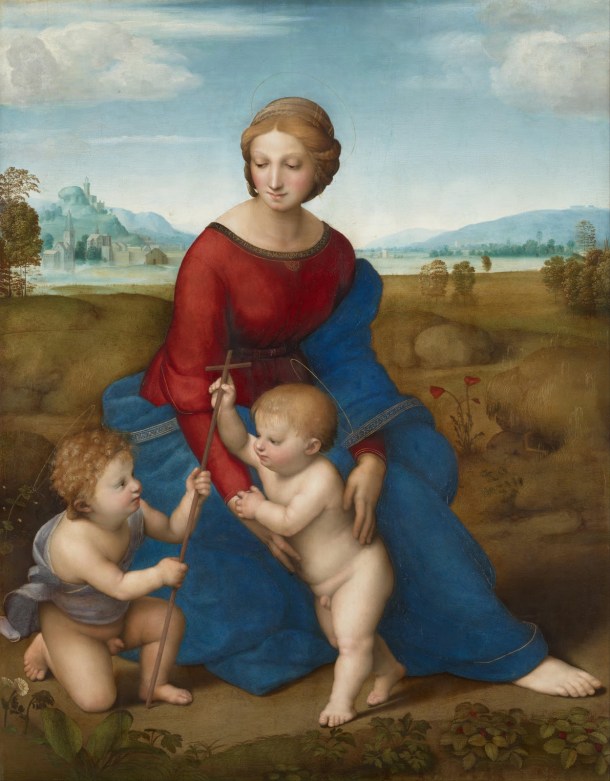 Madonna of the Meadow, Oil on Panel, Raphael, 1506.