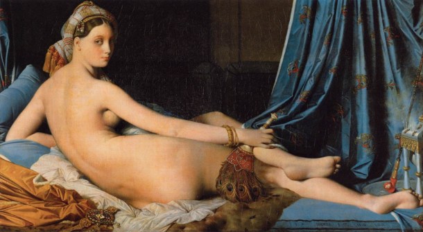 La Grande Odalisque, Oil on Canvas, The Louvre, Jean-Auguste-Dominique Ingres, 1814.