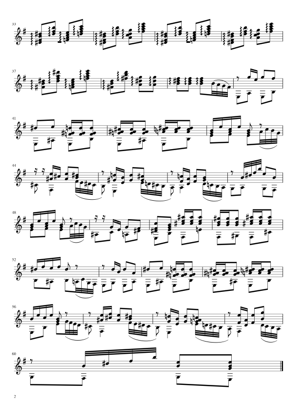 Second Page of The Dance of the Sugar Plum Fairy.