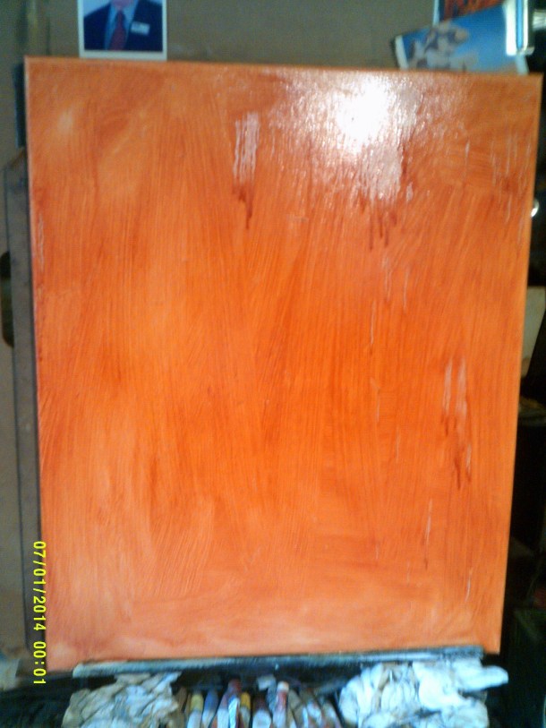 Tinted Ground Before Removing Excess.