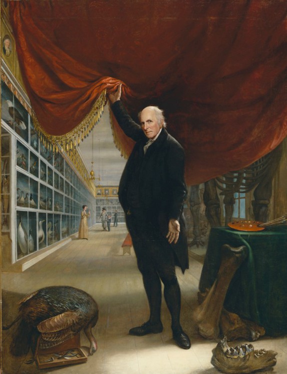 The Artist in His Museum, Oil on Canvas, Pennsylvania Academy of Fine Arts, Charles Wilson Peale, 1822.