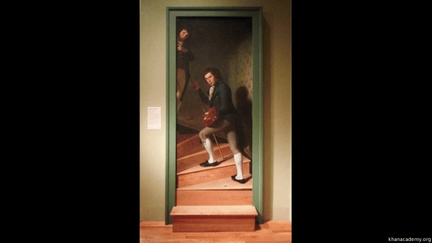 The Staircase Group, Oil on Canvas, Philadelphia Museum of Art, Charles Wilson Peale, 1795.